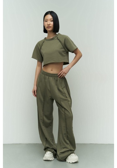 Mai Collection Mai Studios Co. Marcio Haki Crop Eşofman Takım Haki