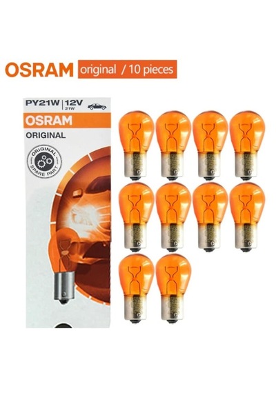 Osram 7507 Py21w 12v 21w 93 Sinyal Sarı Amber 10 Adet Set Yakın Tırnak