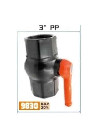 Pvc Küresel Vana 3 Parmak