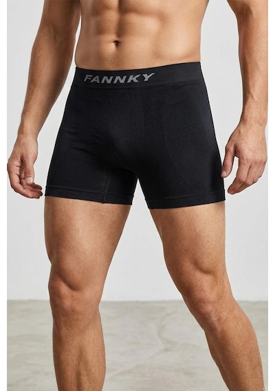 Fit Women Dikişsiz Nefes Alabilen Rahat Bol Kesim Erkek Boxer 2014 Siyah