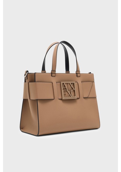 Armani Exchange Logolu Çıkarılabilir Askılı Çanta Kadın Çanta 9426890 A874 U6186 Taba