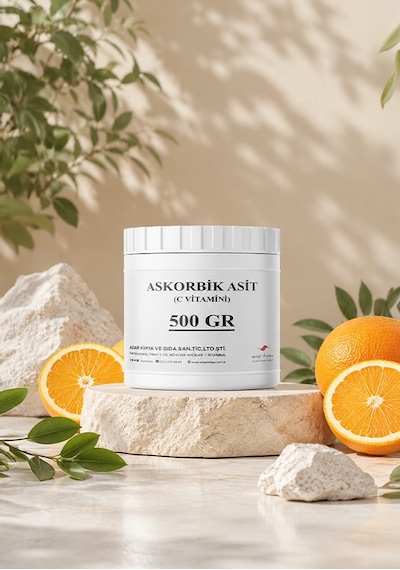 ASKORBİK ASİT E300 (C VİTAMİNİ) - GIDA TAKVİYESİ 500 GR