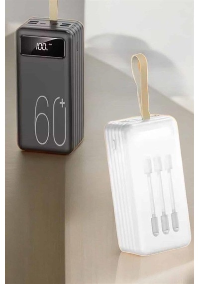 Powerbank 60.000 Mah Hızlı Şarj 4 Çıkışlı Uzun Şarj Süreli Dijital Göstergeli - Lisinya