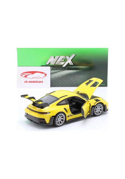 1:24 Porsche 911 Gt3 Rs Model Araba Sarı Detaylı Spor Otomobil