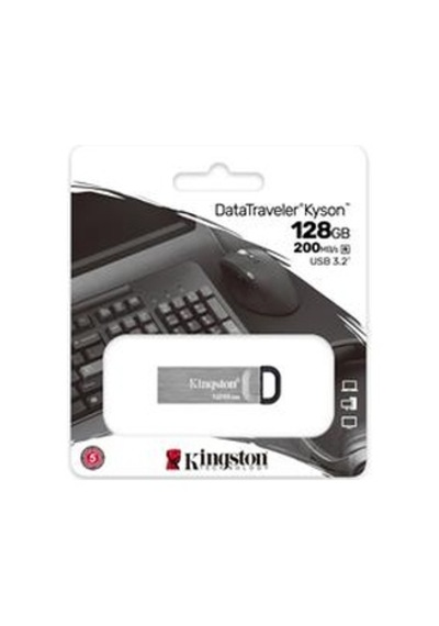 Kingston Dtkn-128gb 128gb Datatraveler Kyson 200mb-s Metal Usb 3.2 Gen 1 Flash Bellek