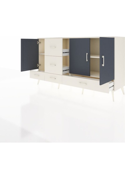 Hyperion Konsol 4 Raflı 5 Çekmeceli 3 Kapaklı 176x44x99 Aytaşı-antrasit/aytaşı Aytası/antrasıt - Aytası Hyperion Konsol 4 Raflı 5 Çekmeceli 3 Kapaklı 176x44x99 Aytaşı-antrasit/aytaşı Aytası/antrasıt - Aytası