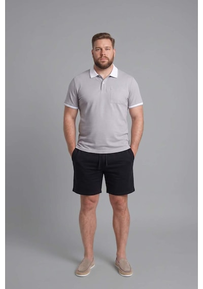 Defacto Regular Fıt Polo Yaka Kısa Kollu Polo Tişört H2054ax26spgr210 Gri-gr210