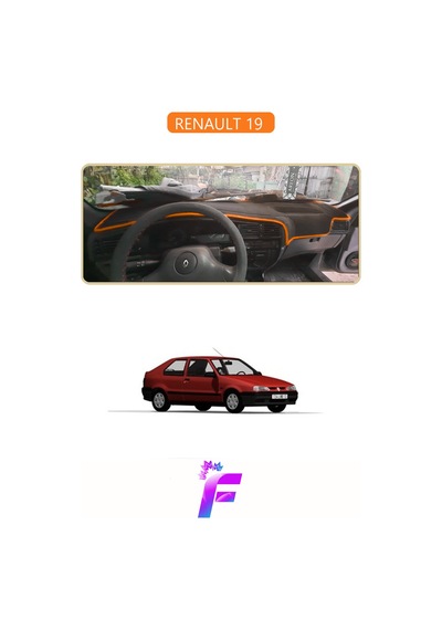 Renault 19 Uyumlu Torpido Örtüsü Yansıma Önleyici Tam Koruma Hızlı Ve Kolay Montaj J40