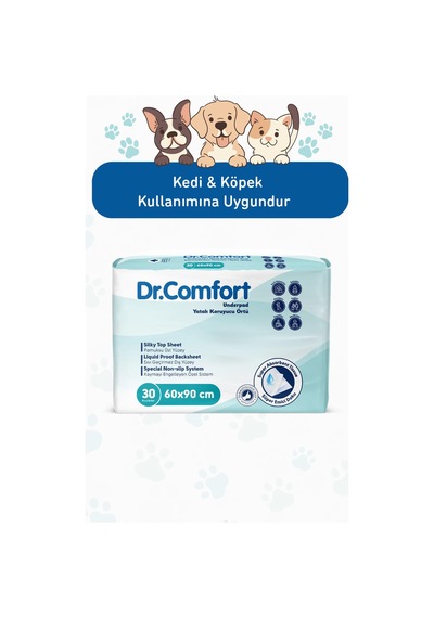 Dr.comfort 60x90 Hijyenik Tuvalet Eğitim Pedi 30'lu 1 Paket 30 Adet