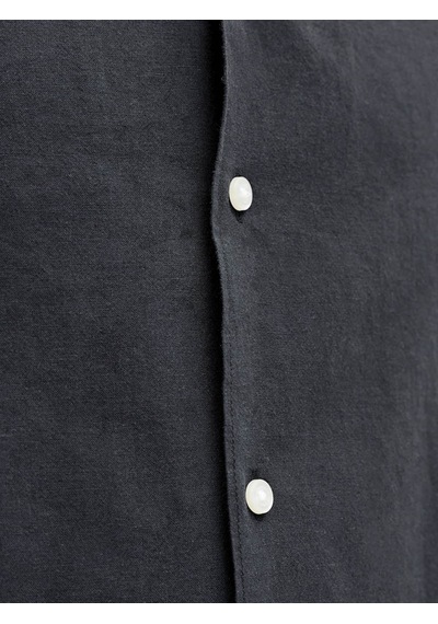 Jack & Jones Jjebreeze Lınen Blend Resort Shırt Siyah Erkek Gömlek 12288594