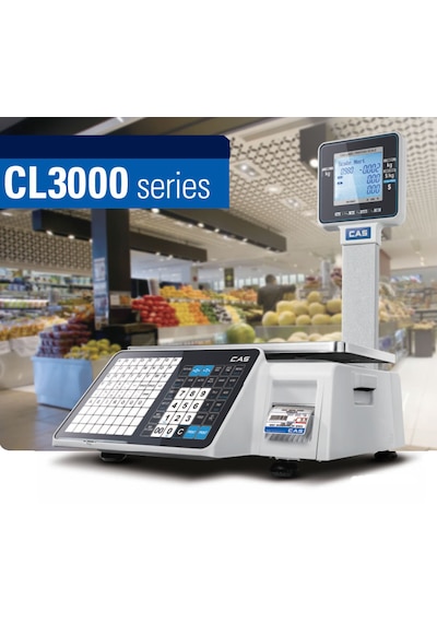 Cas Cl3000 Boyunlu Barkodlu Terazi - 30kg / 5 Gr