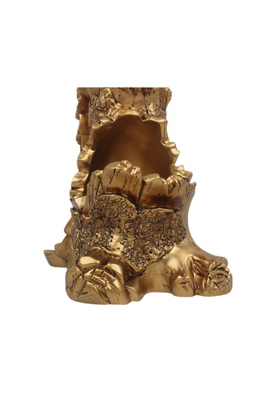 Lüks Tavus Kuşu Şaraplık Biblo Gold Reçine Dekoratif Heykel Feng Shui Ev Ofis Masa Üstü Hediye 34 Cm