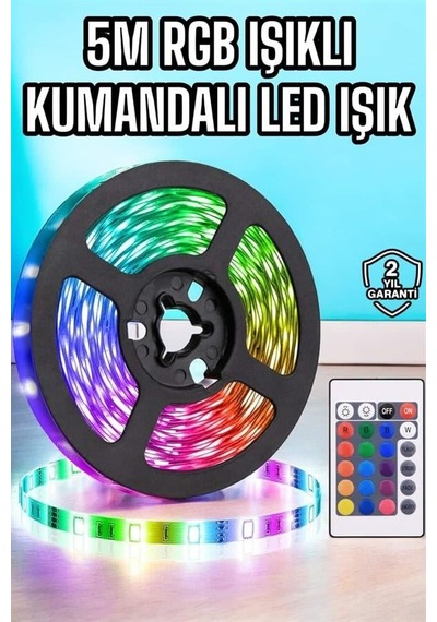 5m Rgb Işıklı Her Ortama Uygun Led Işık Renkli 25760208