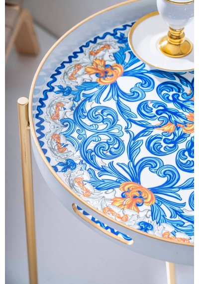 Ansel Çıkarılabilir Tepsili Sehpa - 49 Cm Renkli