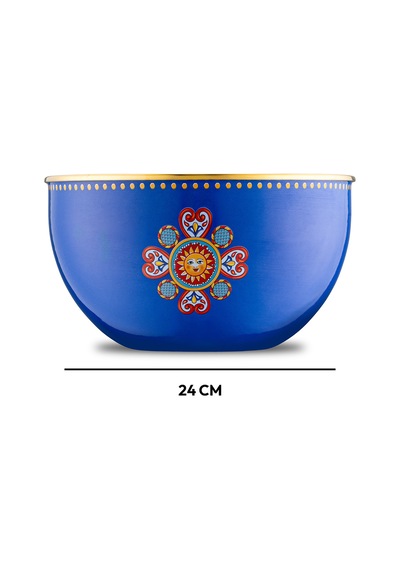 Emsan Solemar Emaye Karıştırma Kabı 24 Cm çok renkli