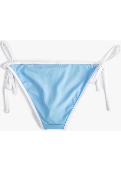 Koton Bikini Altı Normal Bel Yanları Bağlamalı Biye Detaylı Açık Mavi 3sak00019bm 3SAK00019BM610 Açık Mavi