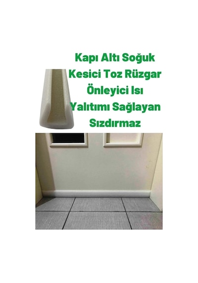 Şeker Portakalım 3 Adet Beyaz Geçmeli Kapı Altı İzolasyon Süngeri