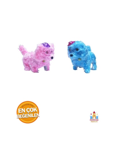 Sesli Ve Işıklı Peluş Köpek Oyuncak - Yürürken Havlayan Sevimli Model
