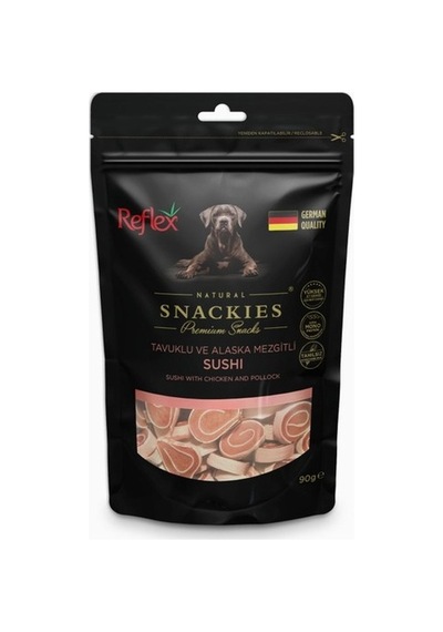 Reflex Snackies Tavuklu Alaska Mezgitli Kurutulmuş Et Köpek Ödülü 90 G