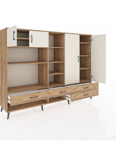 Hyperion Dolap 12 Raflı 4 Çekmeceli 4 Kapaklı 220x44x163 Çam-aytaşı/çam Aytası/atlas Çam - Atlas Çam Hyperion Dolap 12 Raflı 4 Çekmeceli 4 Kapaklı 220x44x163 Çam-aytaşı/çam Aytası/atlas Çam - Atlas Çam