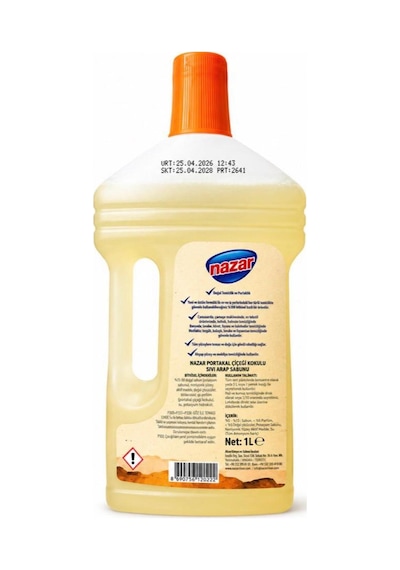 Nazar Bio Portakal Çiçeği Kokulu Sıvı Arap Sabunu 1 L