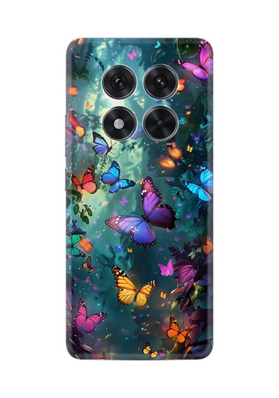 Xiaomi Redmi Note 14 Pro Kılıf Limited Resimli Rengarenk Kelebekler 224