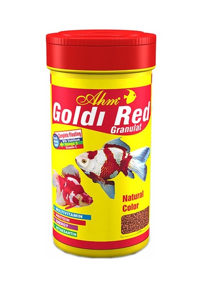 Ahm Goldı Red Gran. Japon Balığı Yemi Kırmızı 100 Ml.