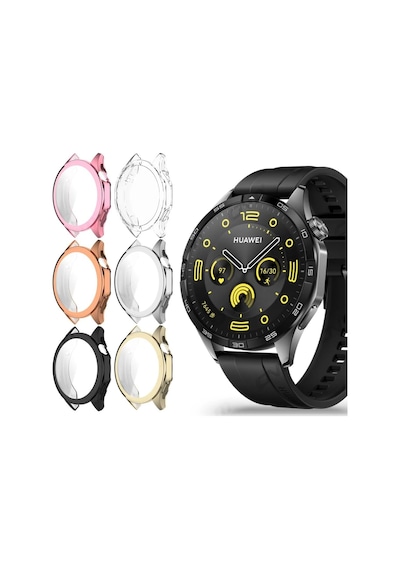 Huawei Gt4 46mm İle Uyumlu Tam Kapatan Toz Ve Kirden Koruyan Gt4 46mm İle Uyumlu Akıllı Saat Ekran Koruması Siyah Çok Renkli