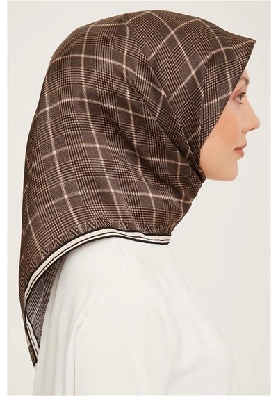 Armine Sura İpek Eşarp 23ka9029 04 Kahverengi