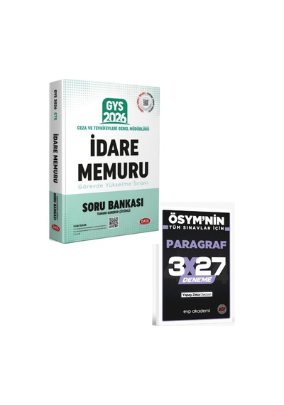 Data 2027 2026 Gys Ceza Ve Tevkifevleri İdare Memuru Soru Bankası+ Evp Akademi Paragraf