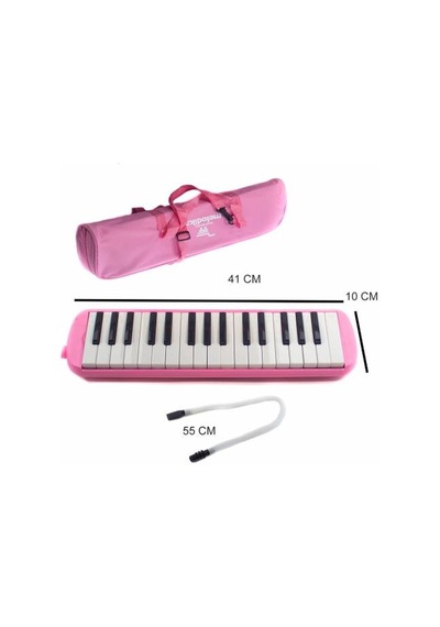 32 Tuşlu Melodika Bez Çantalı-Yeşil