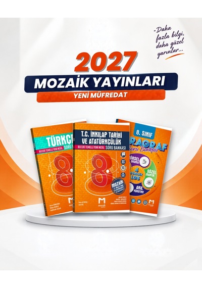 Mozaik Yayınları 8. Sınıf Türkçe-t.c. İnkılap Tarihi Ve Atatürkçülük-paragraf Soru Bankası Seti 3 Kitap