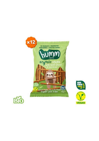 Organik Kavuzlu Buğday Unlu Ve Ekşi Mayalı Çubuk Kraker - 12 Adet 550 G