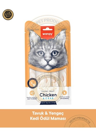 Tavuk-yengeç Kedi Krema Ödül Maması 5x14gr