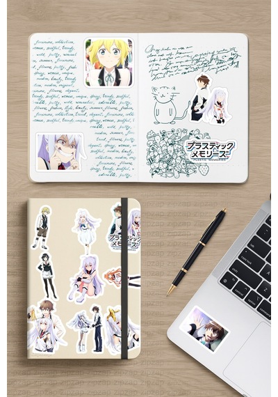 Plastic Memories Anime Sticker Paketi 20 Adet Çok Renkli