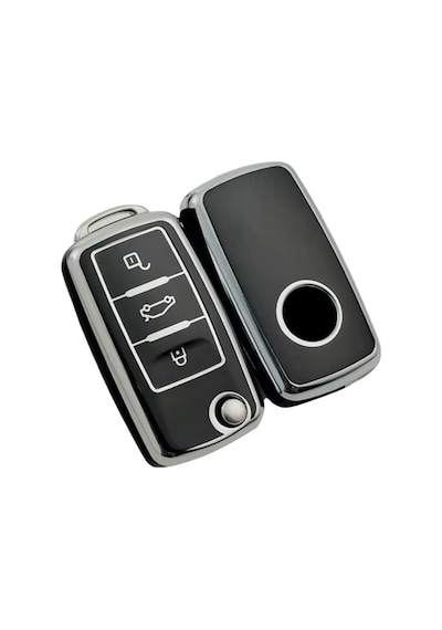 Volkswagen Jetta Anahtar Kılıfı Siyah-silver 2005-2017