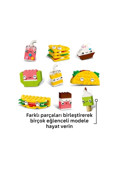 LEGO® Classic Yaratıcı Yiyecek Arkadaşlar 11039 - 4 Yaş ve Üzeri Çocuklar için Yaratıcı Oyuncak Yapım Seti (150 Parça)