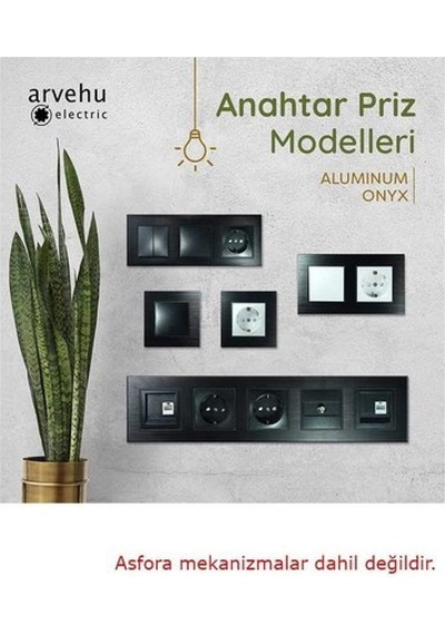 Asfir Schneider Asfora Serisi Alüminyum Onyx Tekli Çerçeve Alg301-71 Modeli