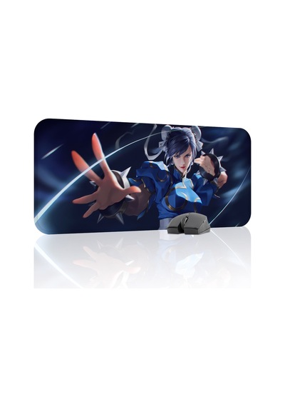 Street Fighter Kaymaz Dikişli Kauçuk Oyuncu Mousepad V5 - 70x30 Xl Gaming Mouse Pad Fare Altlığı