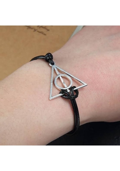 Harry Potter Ölüm Yadıgarları Üçgen Ayarlanabilir Siyah İpli Bile Renkli