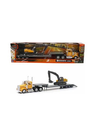 Mey İthalat 1:43 Long Haul Kenworth Taşıyıcı Tır Ve Ekskavatör