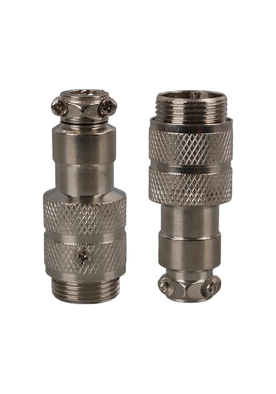 Ayt Mayk Gx16-8 Pinli Metal Erkek Konnektör Jack Soket M16 16mm Çap Vida Dişli