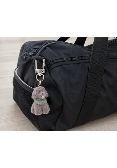 Sevimli Peluş Köpek Charm Anahtarlık Yumuşak Mini Peluş Çanta Süsü Aksesuarı