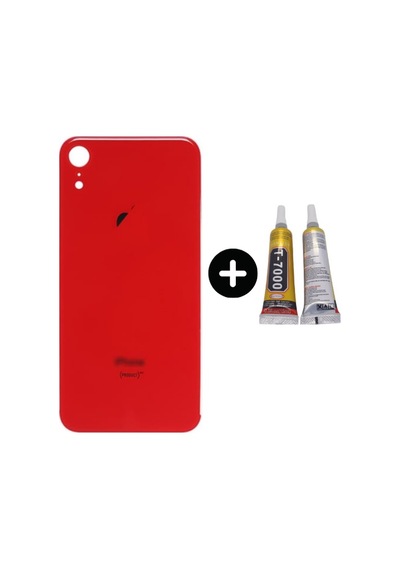 Apple Uyumlu iPhone Xr Arka Pil Batarya Kapak Kırmızı + B7000
