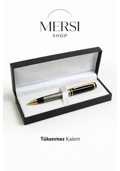Atatürk Baskılı Özel Kutulu Tükenmez Kalem 14 Cm Hediyelik Açık Gri