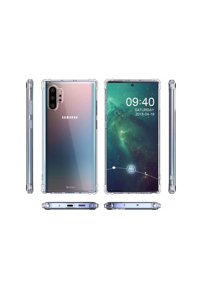 Blogy Galaxy Note 10 Plus İle Uyumlu Crystal Fit Kılıf Crystal Clear Şeffaf