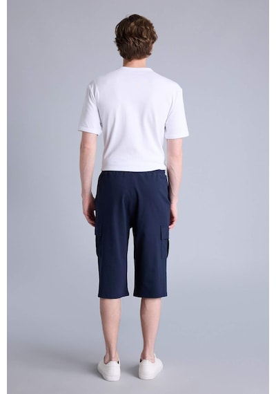 Defacto Relax Fıt Sweatshirt Kumaşı Uzun Şort T4693az26smnv241 Lacivert-nv241