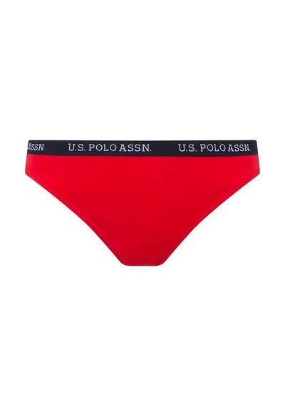 U.S. Polo Assn. Kadın Kırmızı Kalın Kenarlı Lastikli Bikini Alt 21511