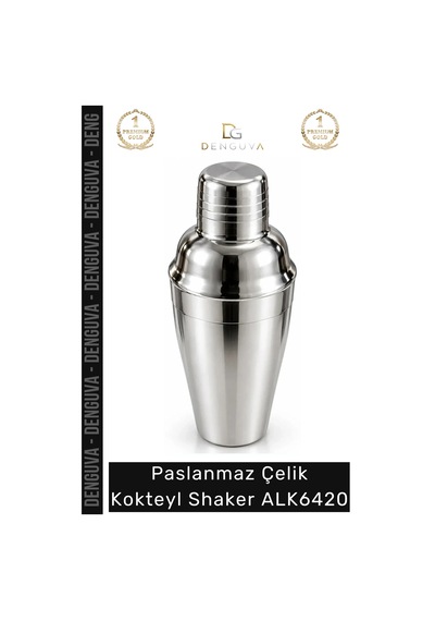 Shaker Bar İçecek Sunum Karıştırıcı Profesyonel Paslanmaz Çelik Kokteyl Shaker Alk6420 Çok Renkli