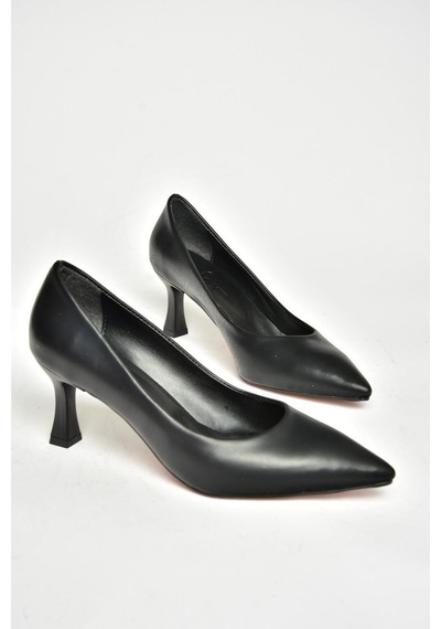 Fox Shoes T676032009 Siyah Kalın Topuklu Kadın Ayakkabı Siyah